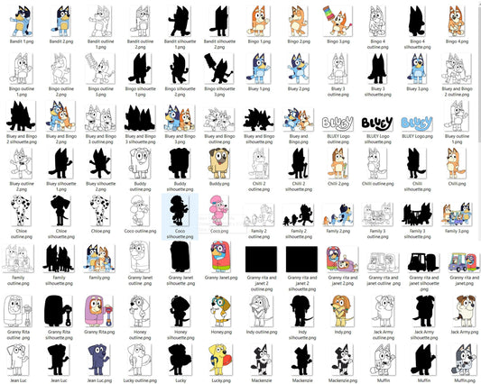 750+ Bluey svg, Bluey vector, bluey alphabeth, bluey cutfile, bluey clipart, bluey bundle