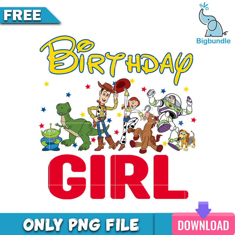 Birthday girl png, disney png, Digital download.