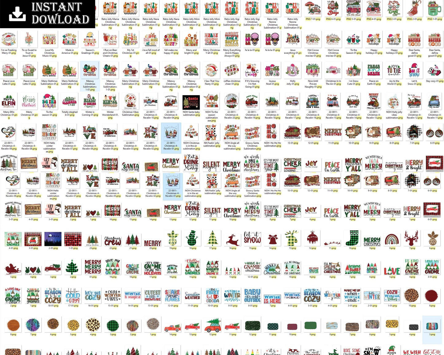 500+ Christmas bundle sublimation, Christmas png, Xmas PNG files, Winter png, Christmas Sign png,, Cut File, Cricut, Silhouette