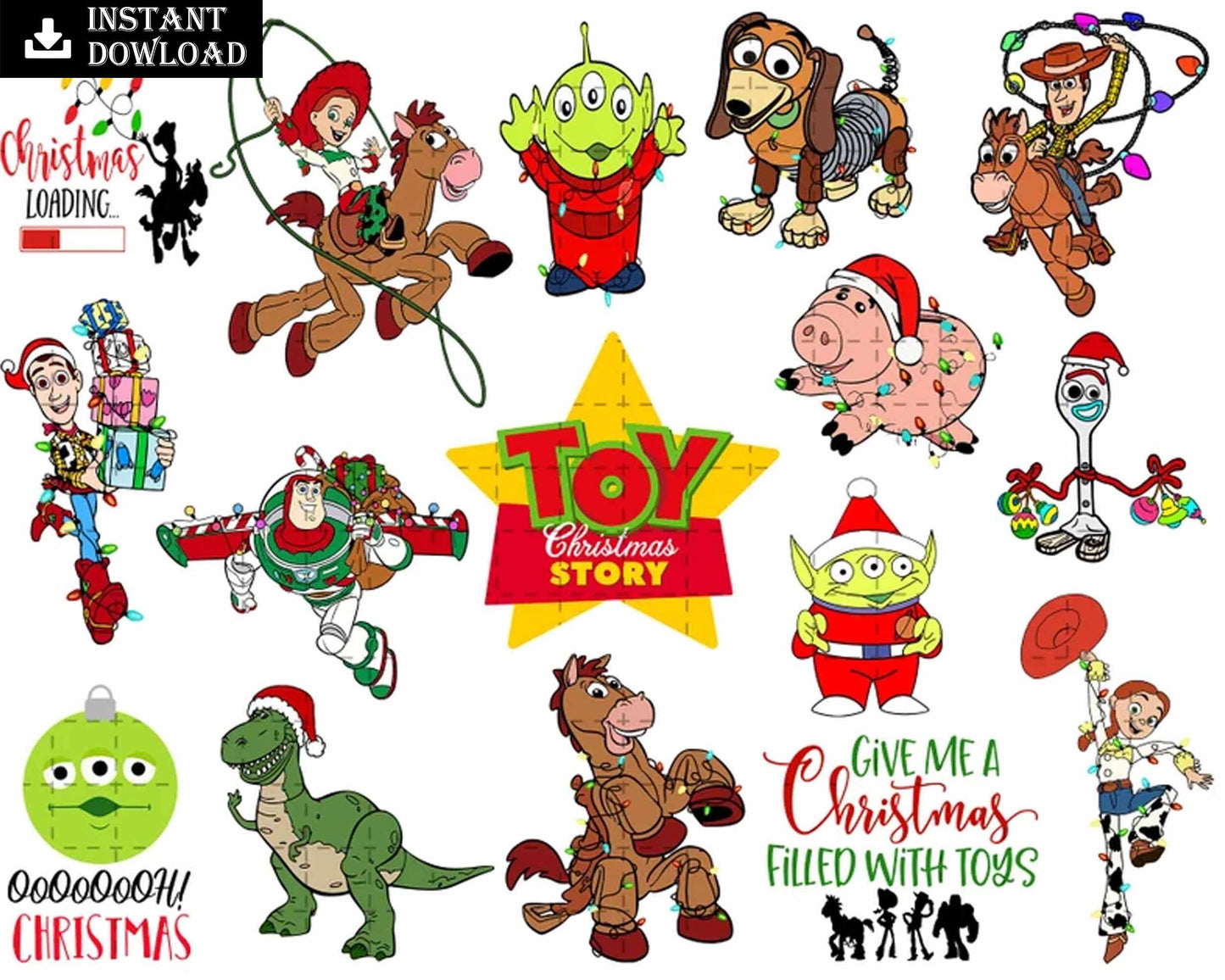 30+ Christmas Disney 2022 PNG Bundle, Christmas png, Holiday png, Winter png, Christmas bundle, Christmas Cut File, Cricut, Silhouette