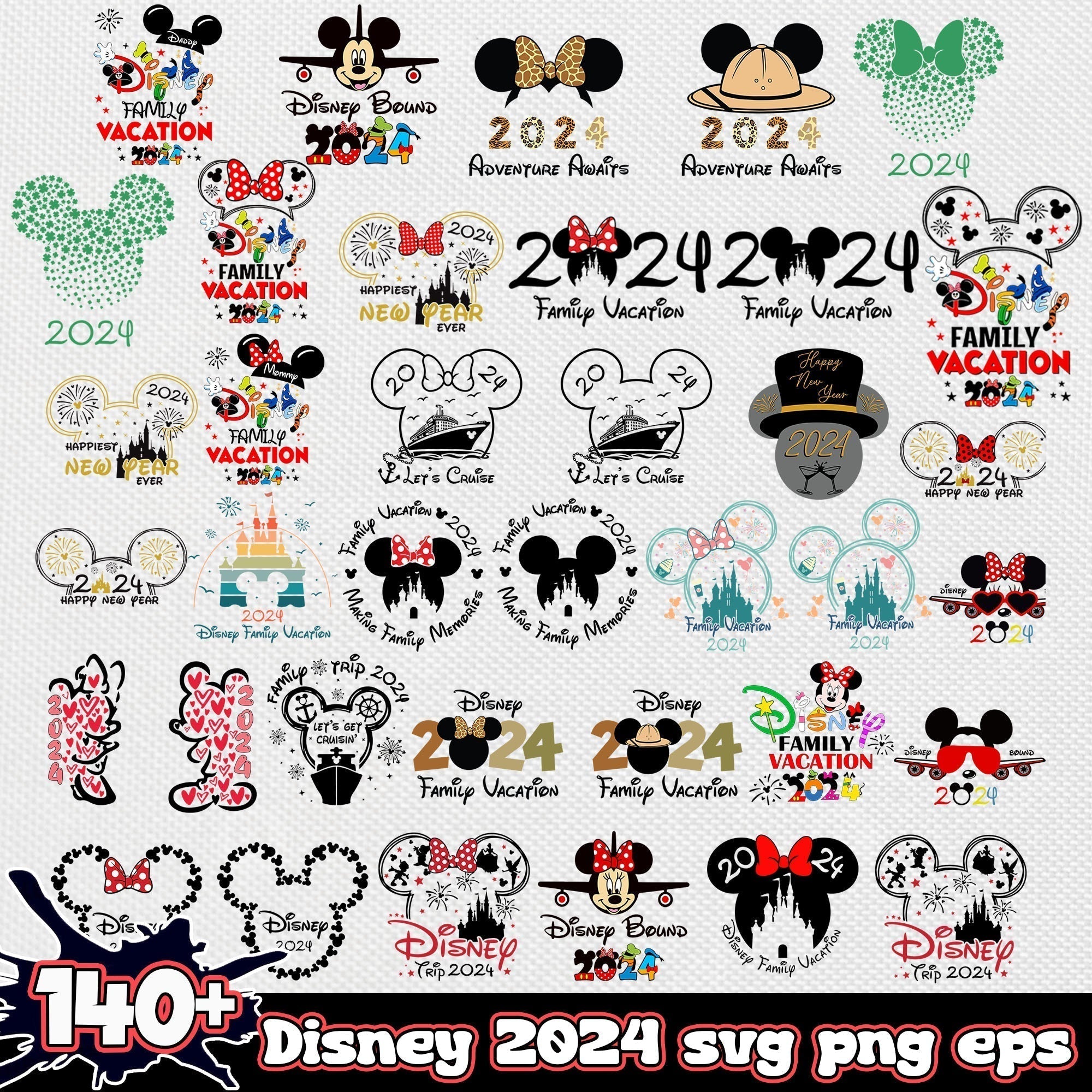 Disney Family Vacation 2024 SVG, Disney Family Vacation Clipart, Disne