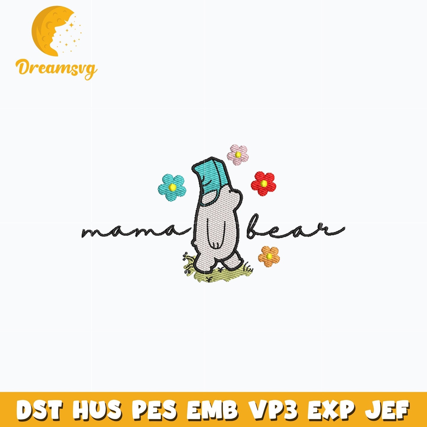 Disney mama bear embroidery design