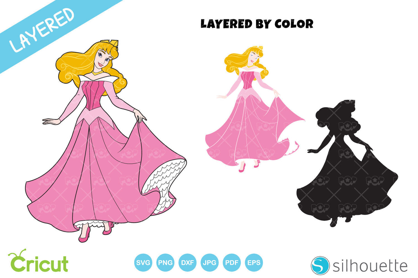 Disney Princesses clipart bundle, SVG cut files for Cricut / Silhouette, PNG, DXF, instant download