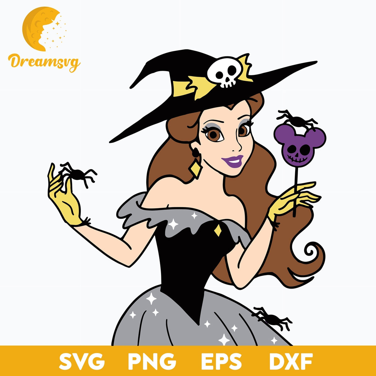 Belle Princess Halloween svg, Princess svg, Halloween svg, png, dxf, eps digital file.