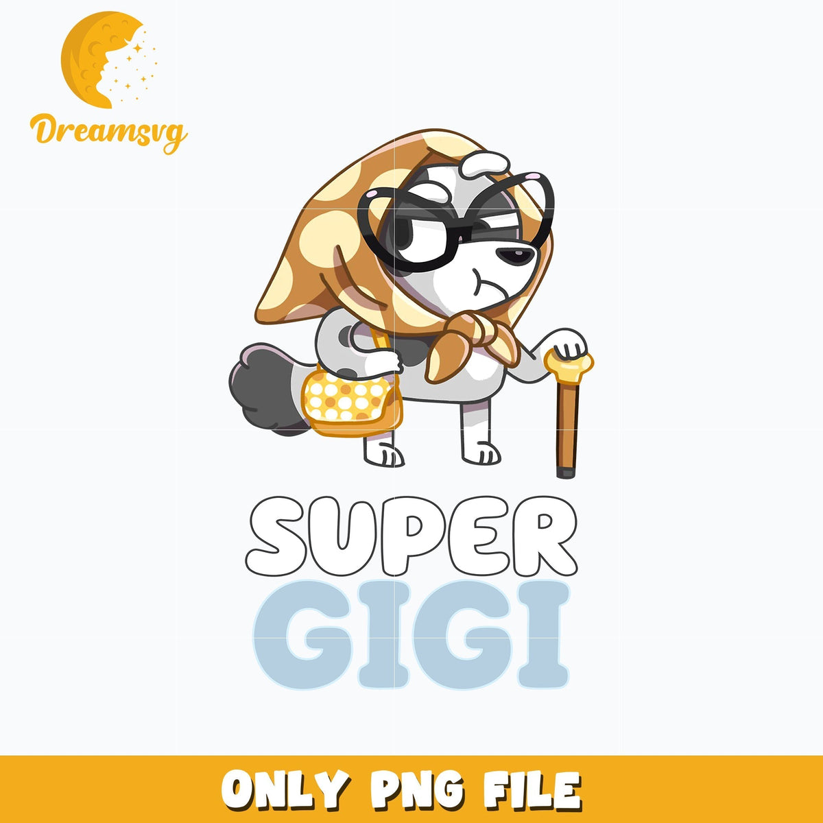 Bluey super gigi cartoon png