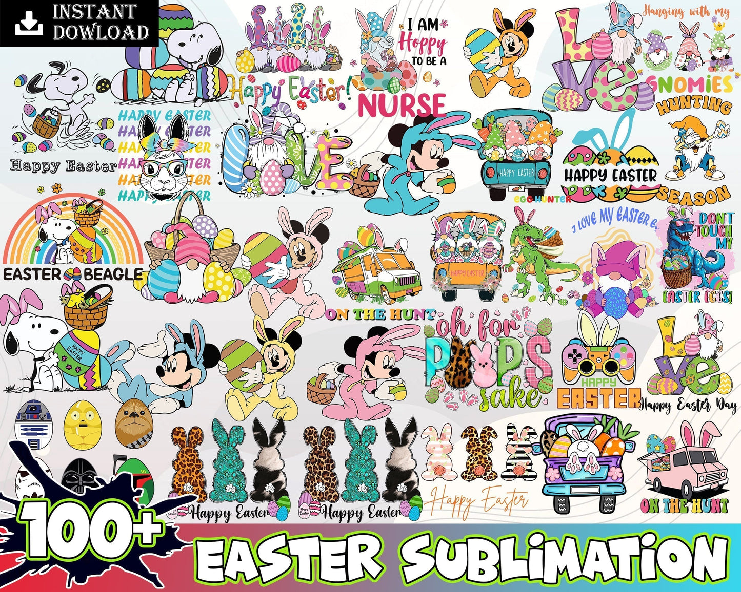 Mouse And Friends Easter Png, Happy Easter Png, Mouse Easter Png, Easter Mouse Ears, Rabbit Png, Easter Bunny Png, Spring Png