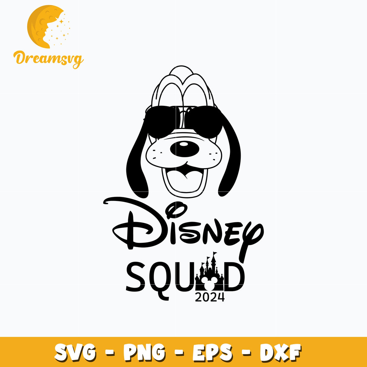 Pluto head disney squad 2024 svg