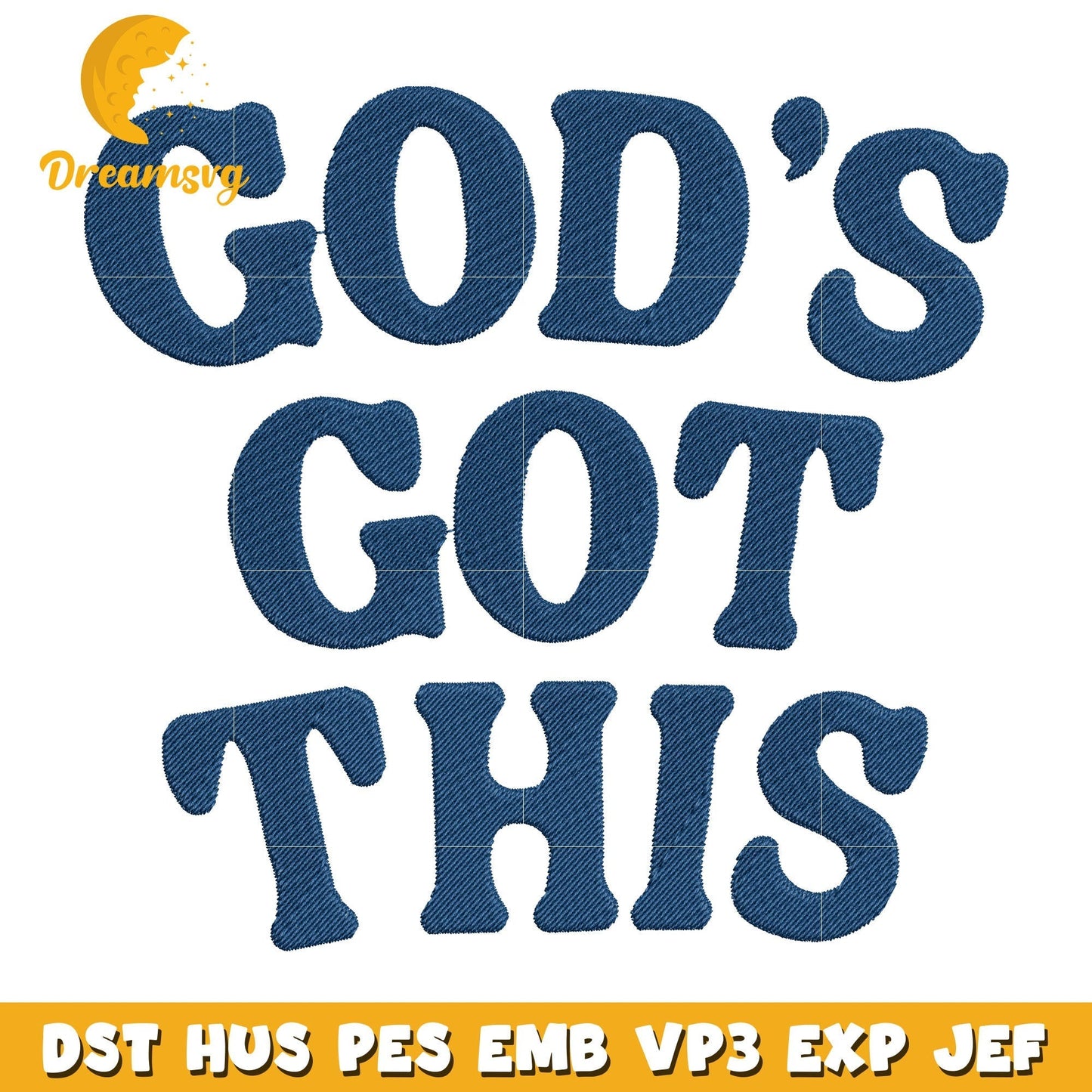God's got this embroidery design