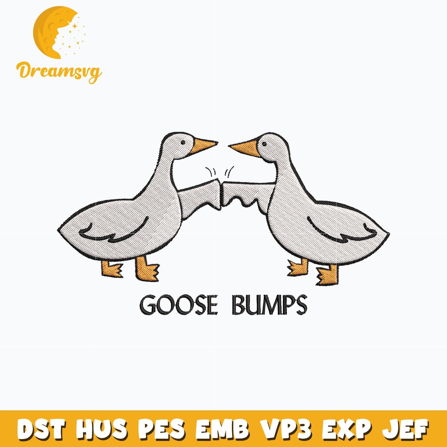 Silly Goose bumps embroidery