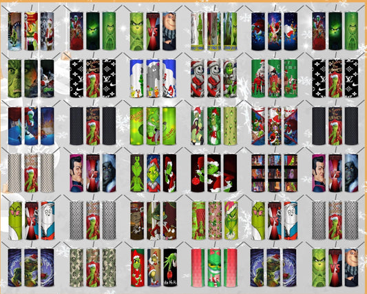 130+ The Grinch 20oz skinny tumbler 2022 designs PNG, Christmas Grinch PNG bundle, Grinchmas 20oz tumbler