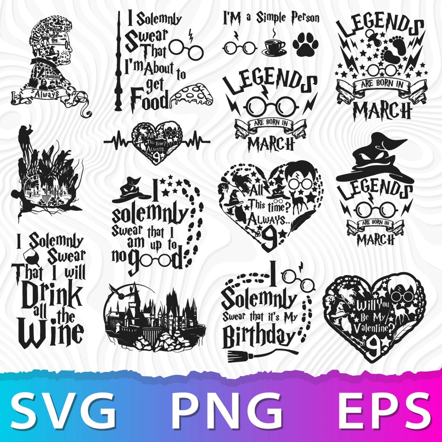 Harry Potter Bundle 32+ PNG SVG