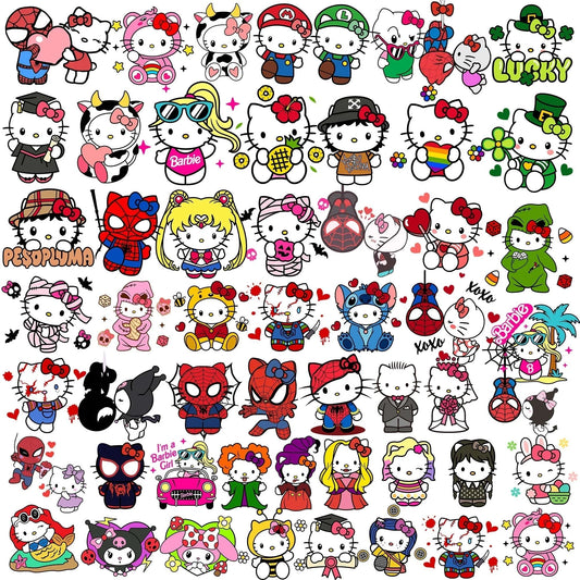 Hello Kitty Clipart Bundle, Hello Kitty PNG, Hello Kitty SVG files for Cricut