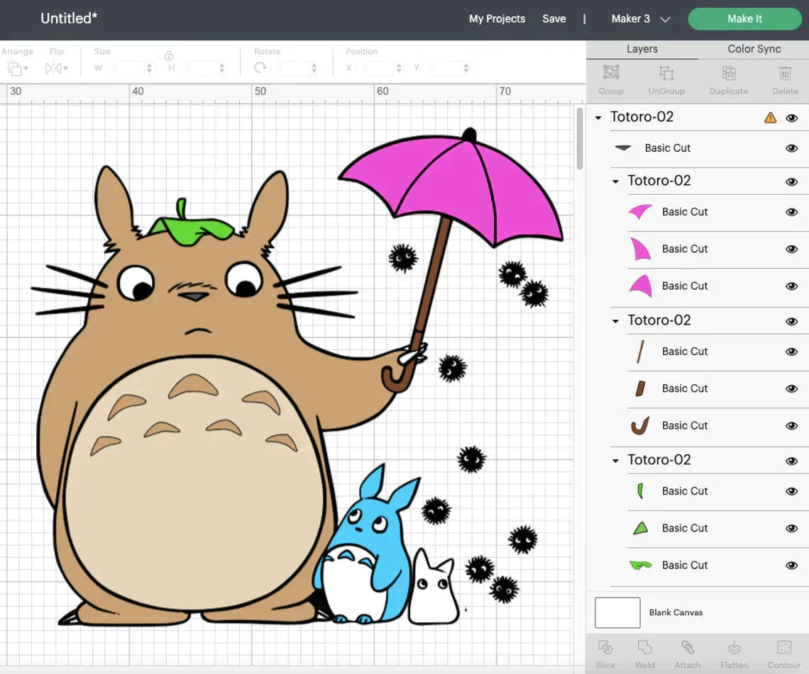 My Neighbor Totoro Clipart Bundle, My Neighbor Totoro Svg, My Neighbor Totoro Svg for Cricut, Silhouette Vector Cut File