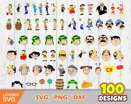 El Chavo Del Ocho Clipart Bundle, El Chavo Svg Cut Files For Cricut / Silhouette