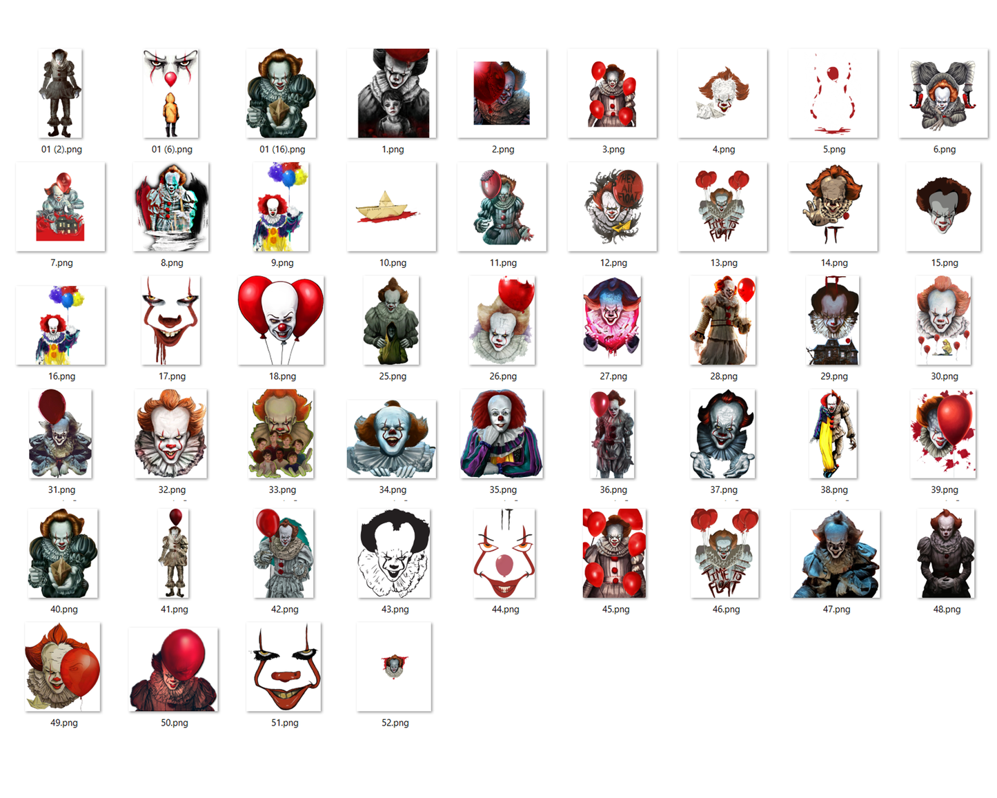 Pennywise Clown PNG Bundle, Pennywise Clown Halloween, Scary Halloween, Horror Characters, Halloween svg, png digital file.