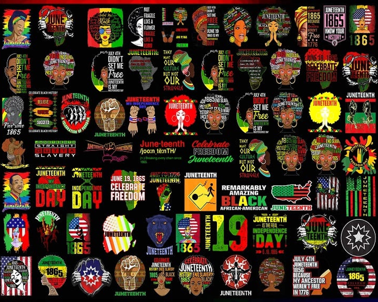 Juneteenth PNG bundle, juneteenth sublimation png, Free-ish , juneteenth shirt , juneteenth is my independence day, juneteenth