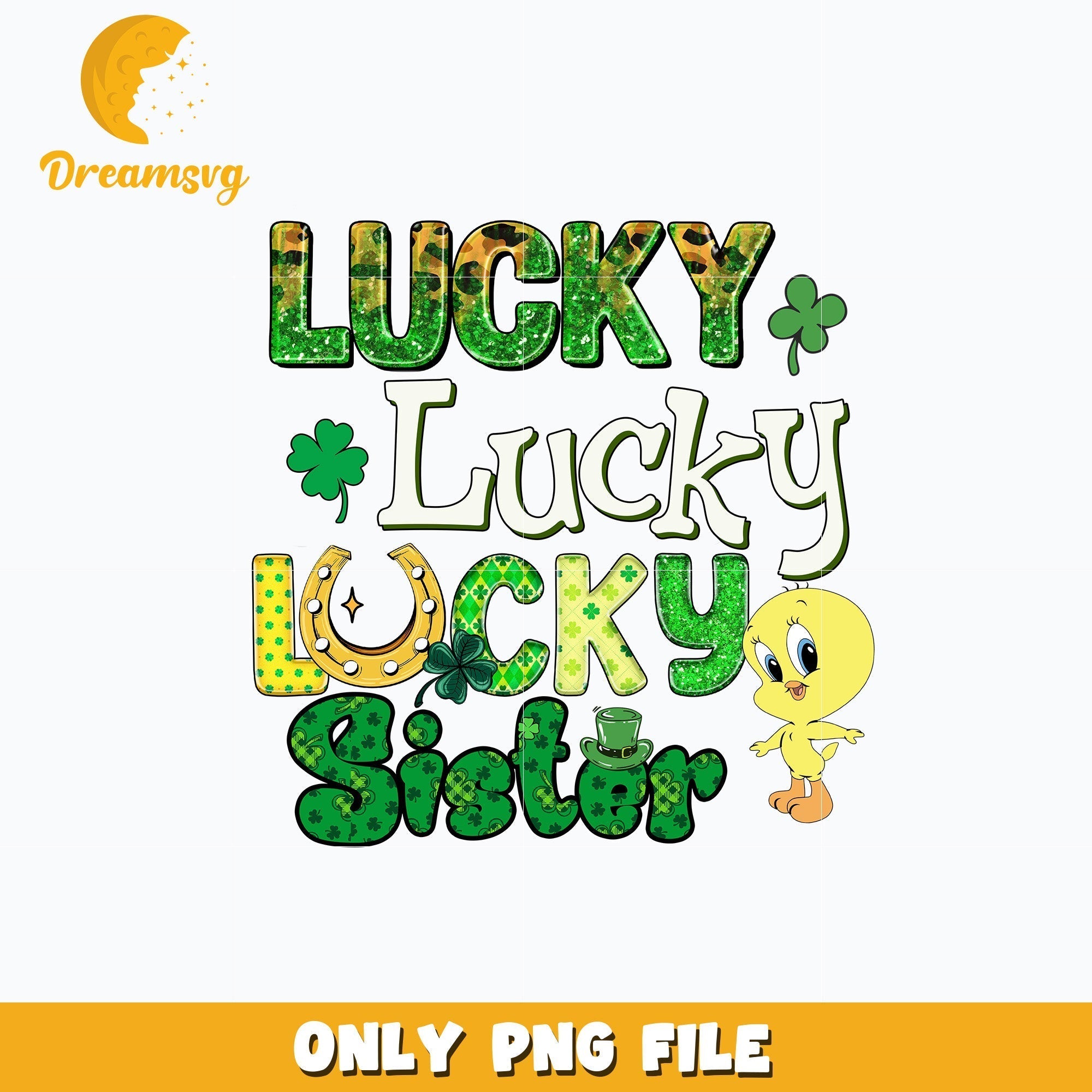 Tweety Lucky Sister Patrick's Day Png