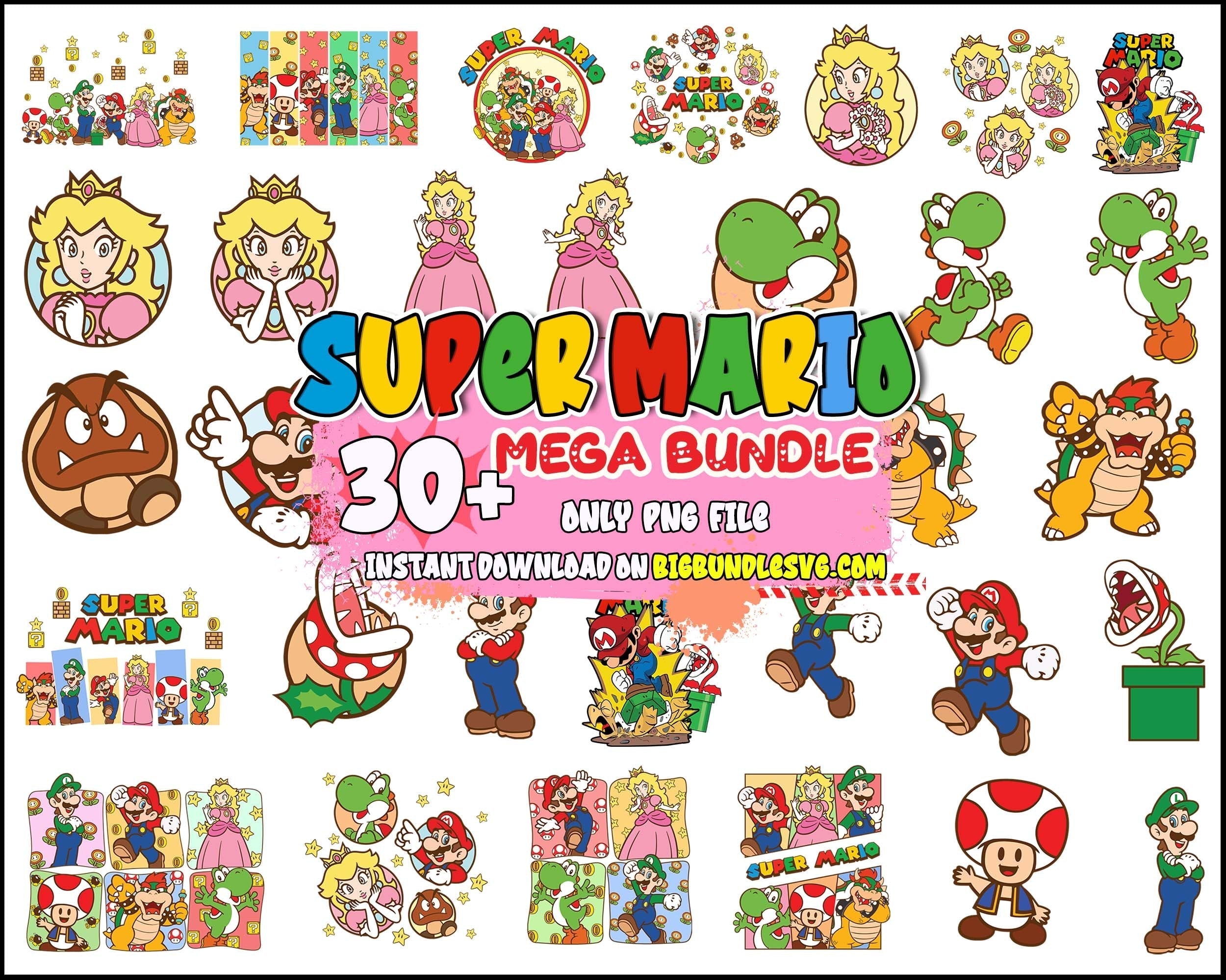 Super Mario PNG Clipart, Printable Mario, Digital Mario, Transparent I