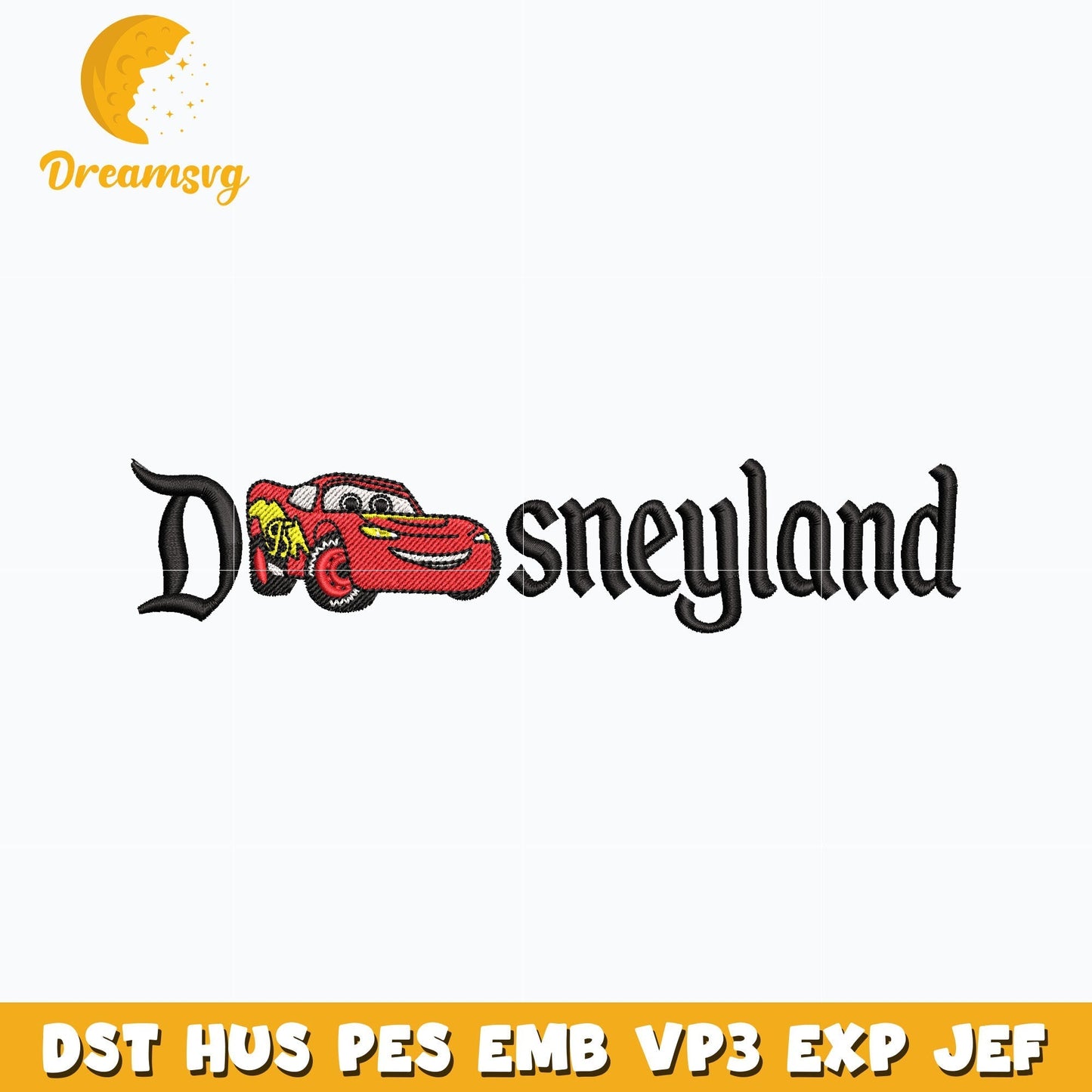 Disneyland mcqueen embroidery design