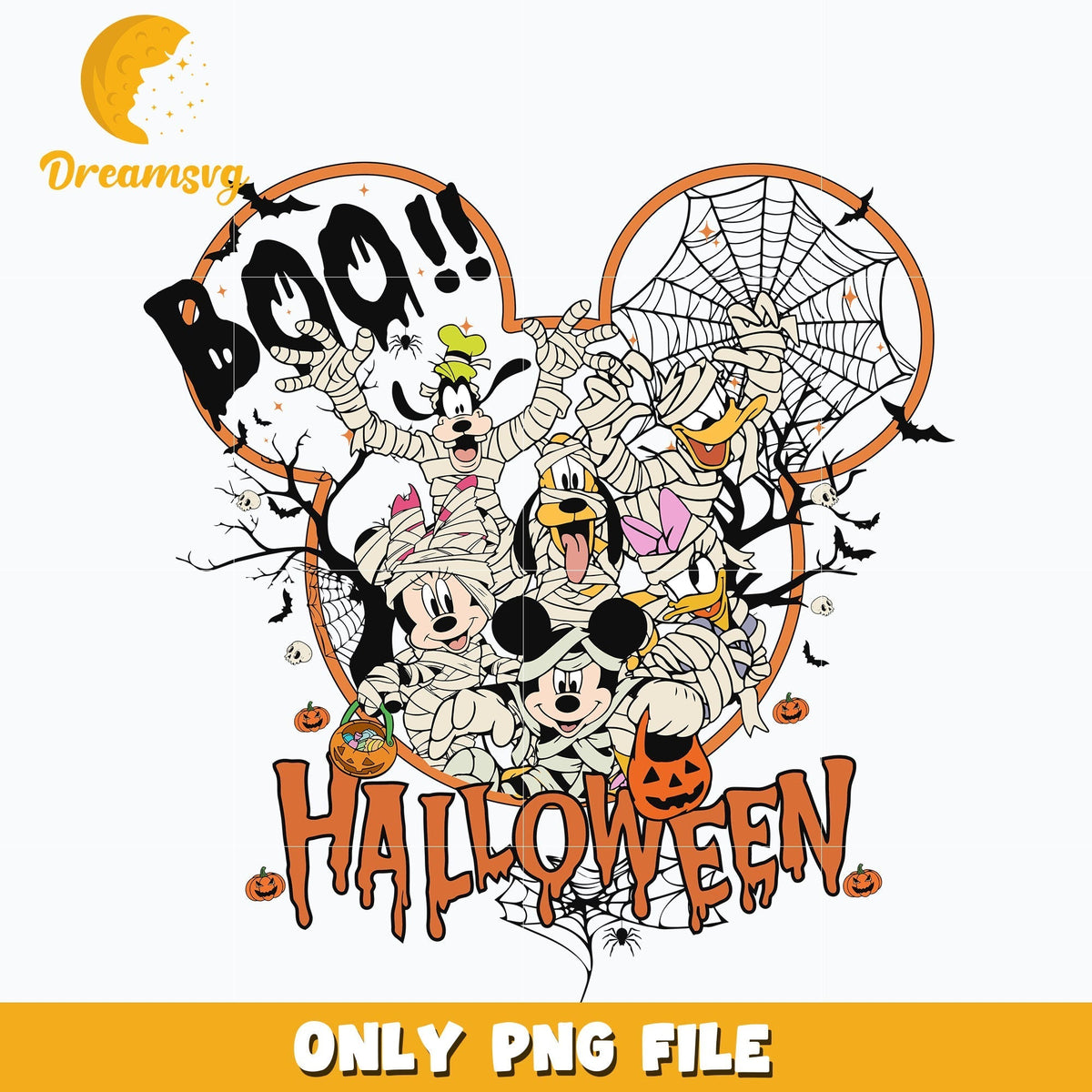 Mickey mouse and friends halloween png, Halloween png, Digital download.