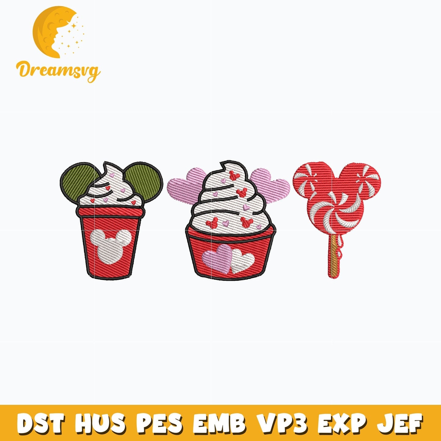 Mickey mouse cup embroidery