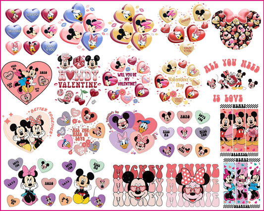 20+Mickey Valentines Day bundle, Valentines Mickey, Valentines PNG Designs VLT30122203