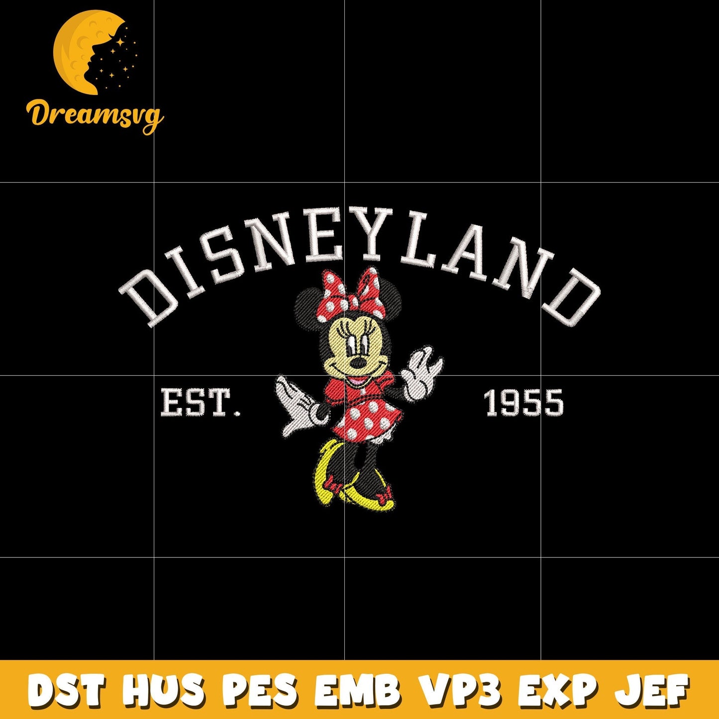 Minnie disneyland est 1955 embroidery