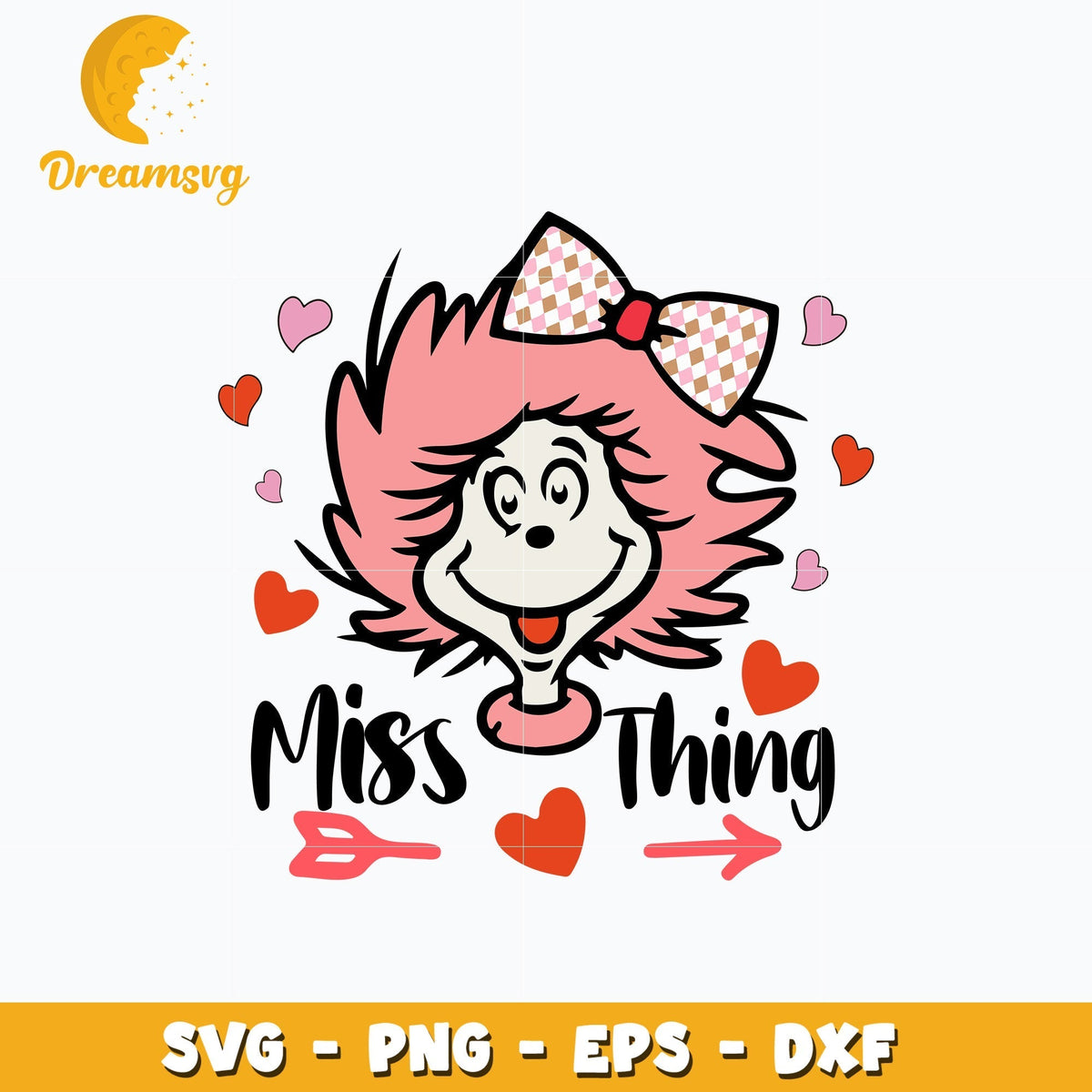 Dr Seuss miss thing valentine svg