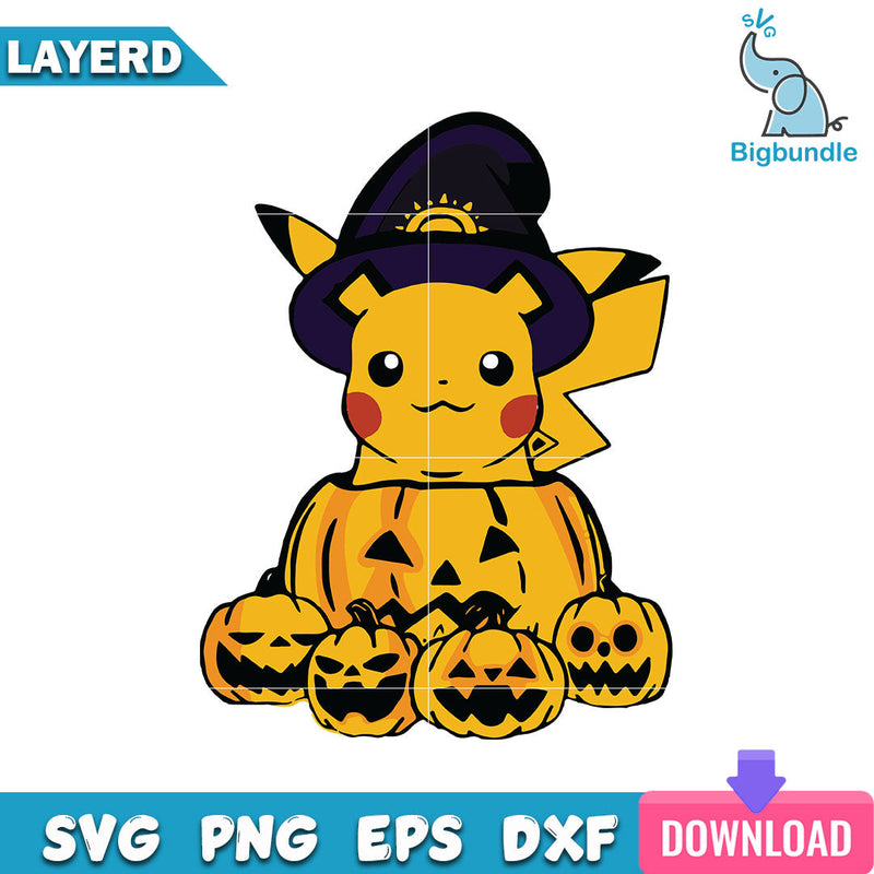 Pikachu Halloween Svg, Halloween Svg, SG010723130