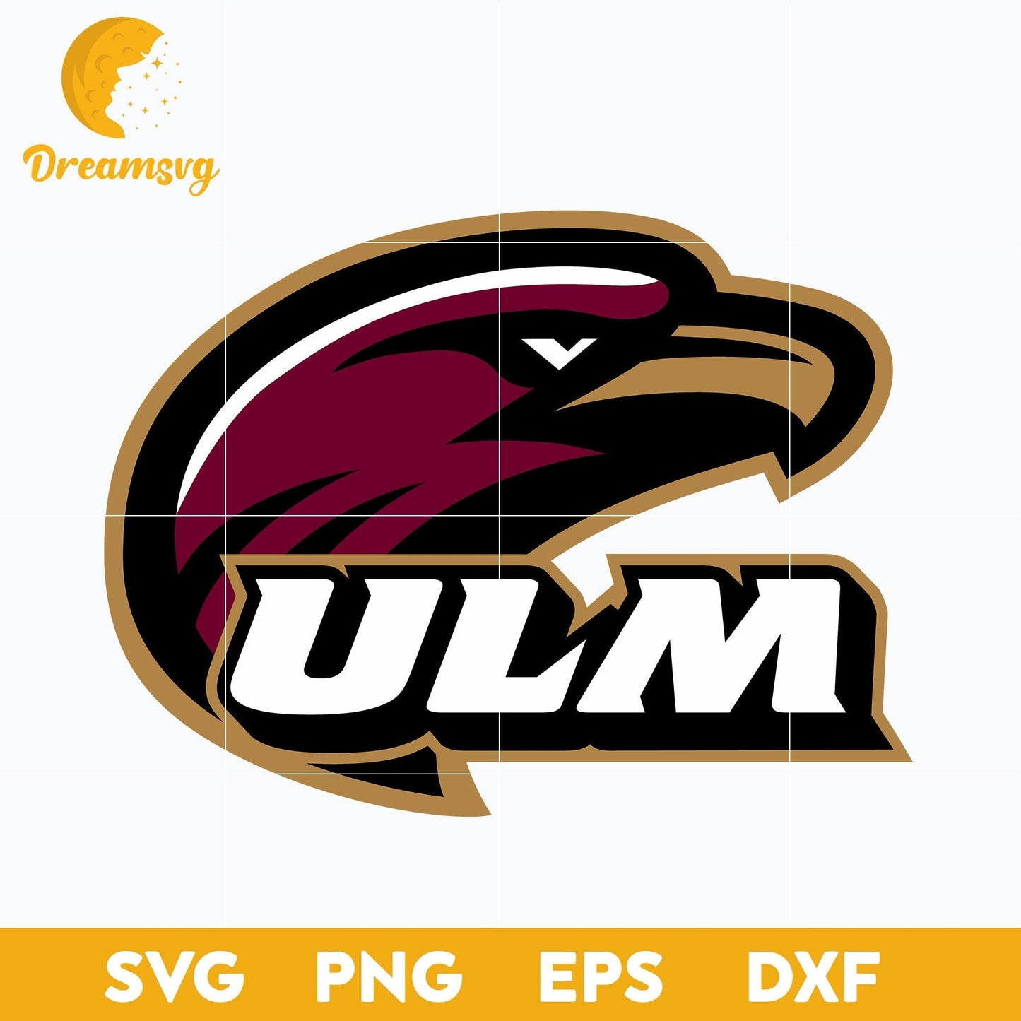 Louisiana Monroe Warhawks Svg, Logo Ncaa Sport Svg, Ncaa Svg, Png, Dxf, Eps Download File.
