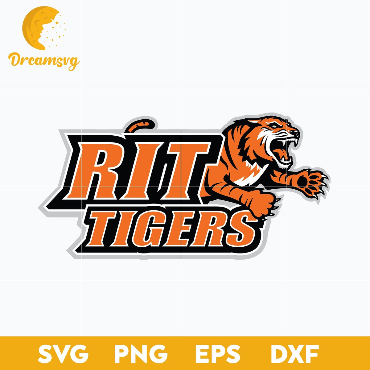 RIT Tigers Svg, Logo Ncaa Sport Svg, Ncaa Svg, Png, Dxf, Eps Download File.