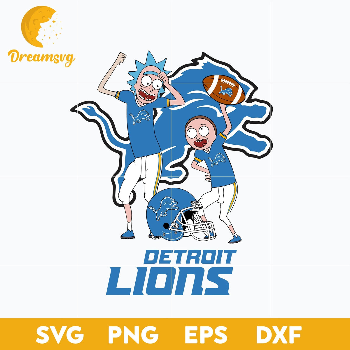 Rick and Morty Detroit Lions Svg, Detroit Lions Svg, Nfl Svg, Png, Dxf, Eps File