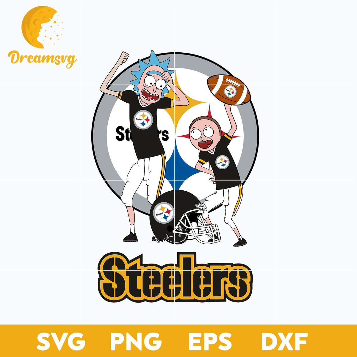 Rick and Morty Pittsburgh Steelers Svg, Pittsburgh Steelers Svg, Nfl Svg, Png, Dxf, Eps File