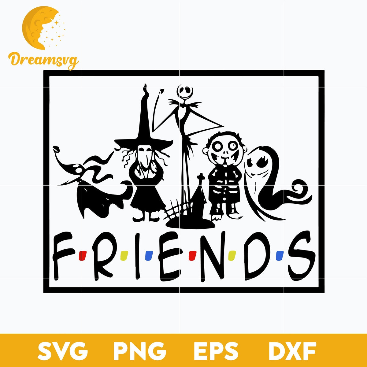 The Nightmare Before Christmas Friends SVG, Christmas SVG, PNG DXF EPS Digital File.