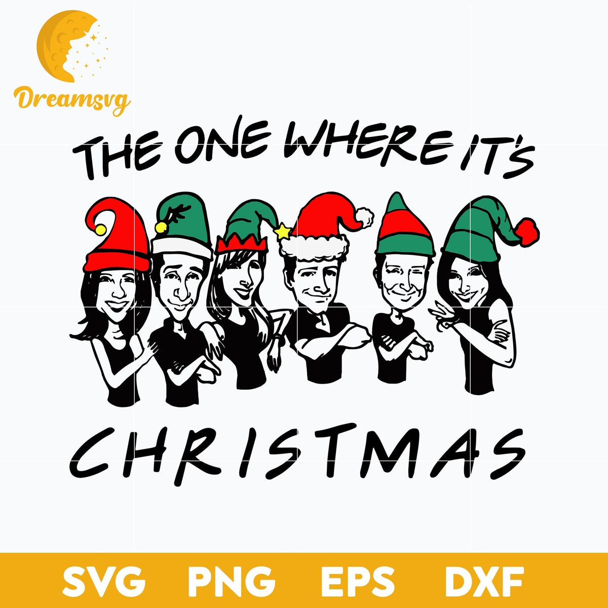 The One Where It's Christmas Friends TV show SVG, Christmas SVG, PNG DXF EPS Digital File.