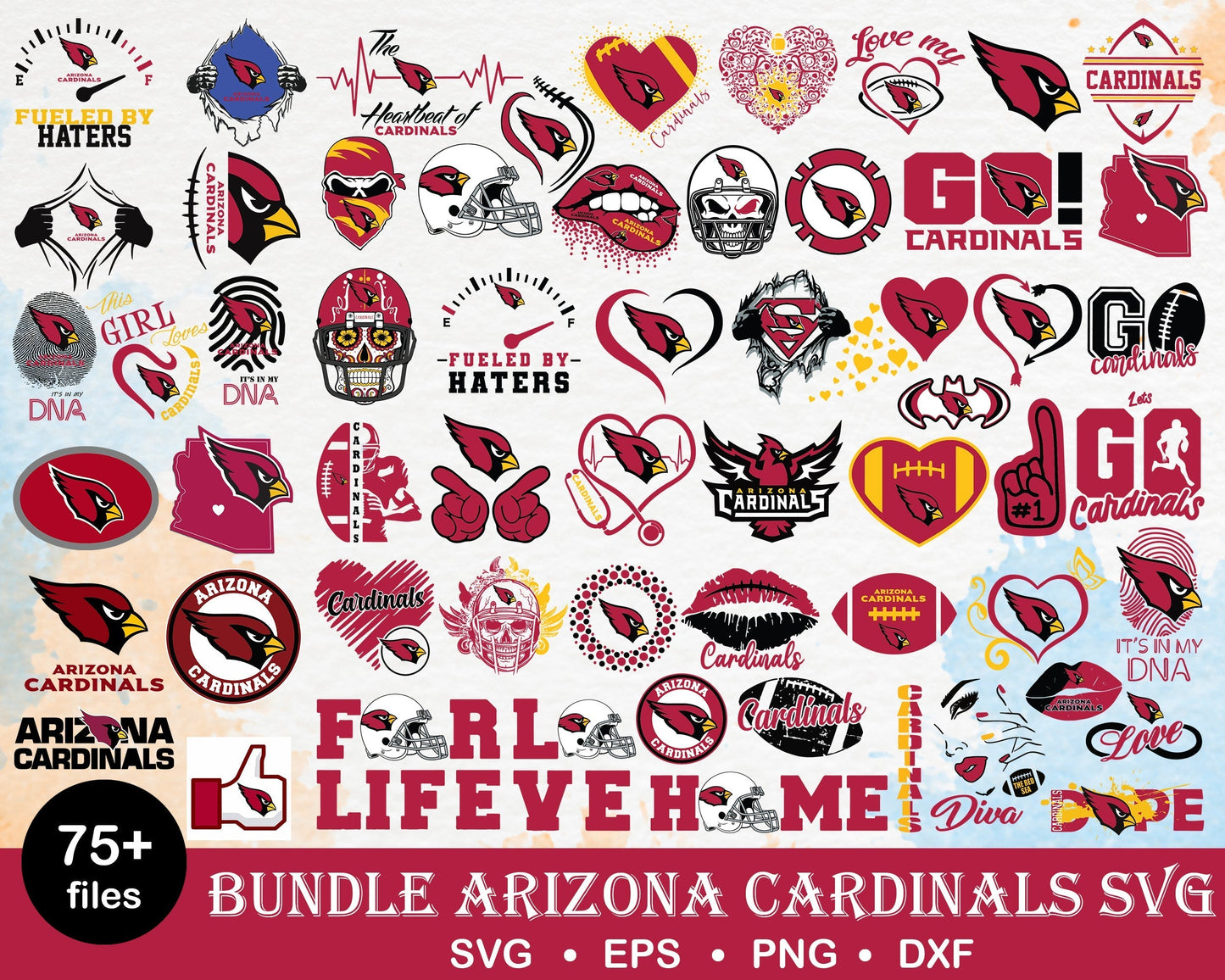 75+ Arizona Cardinals bundle svg, Bundle Cardinals svg, Nfl svg, png, dxf, eps digital file