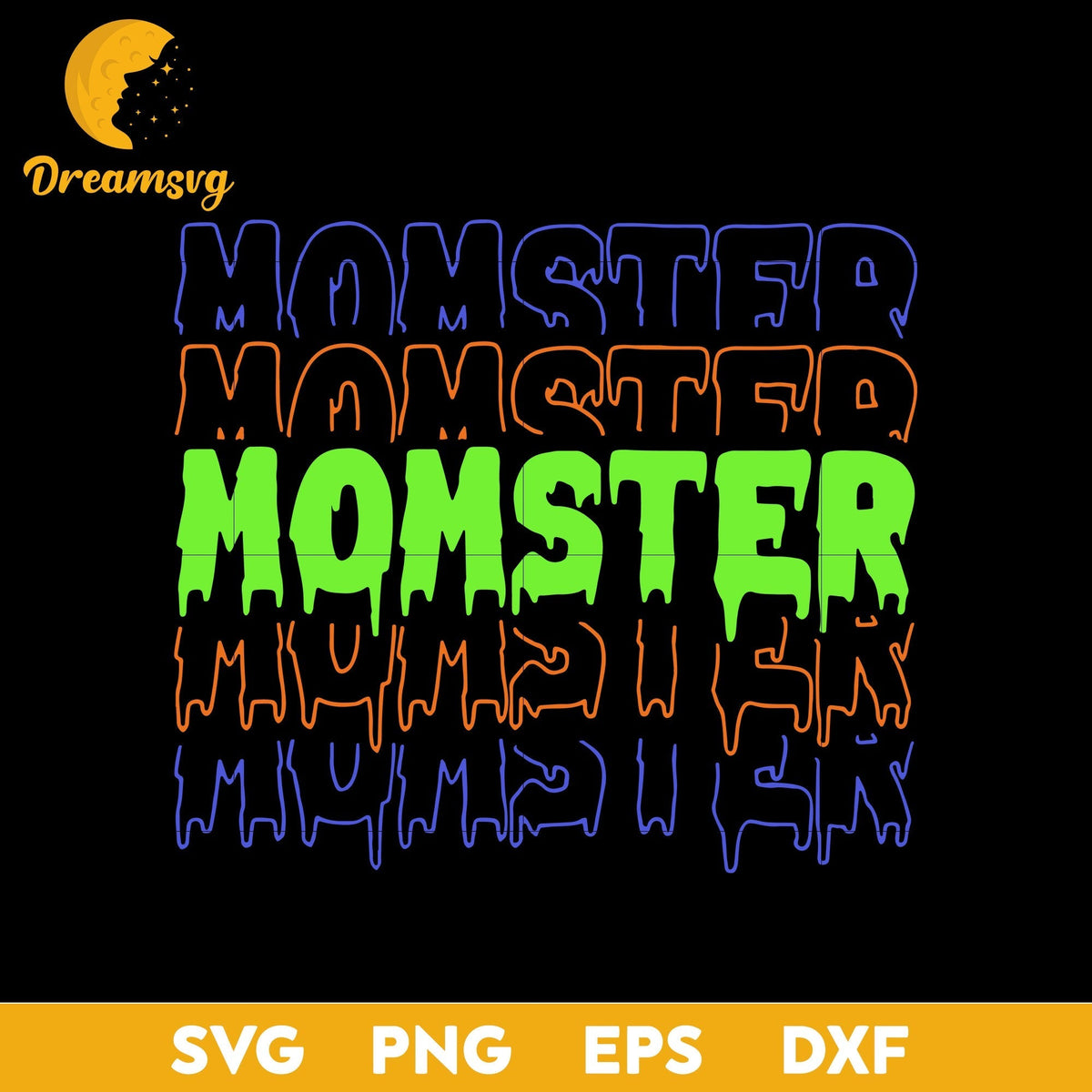 Momster mom monster font style inspired halloween svg, Halloween svg, png, dxf, eps digital file.
