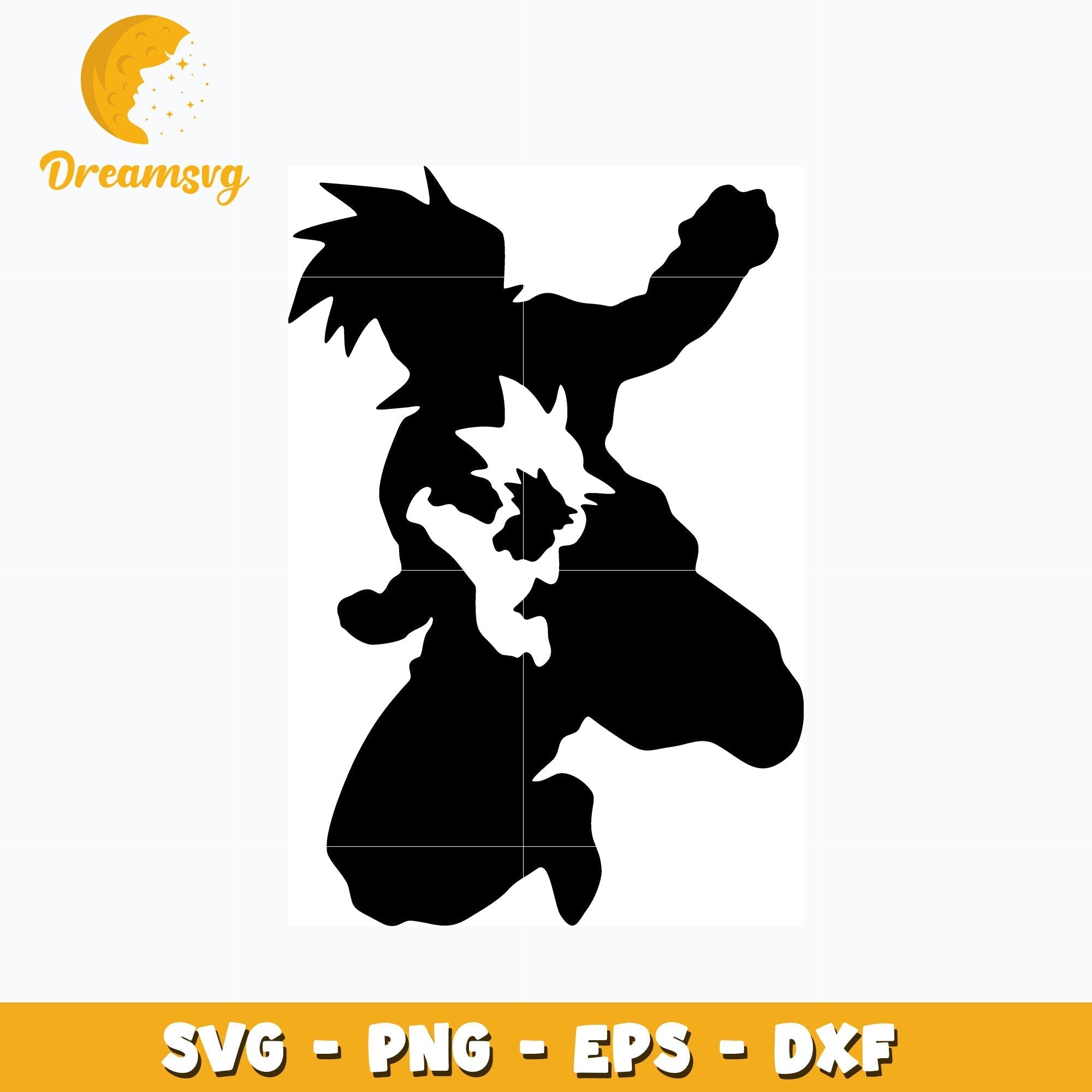 Son Goku black white Dragonball svg, anime svg, Dragonball svg – Printy ...