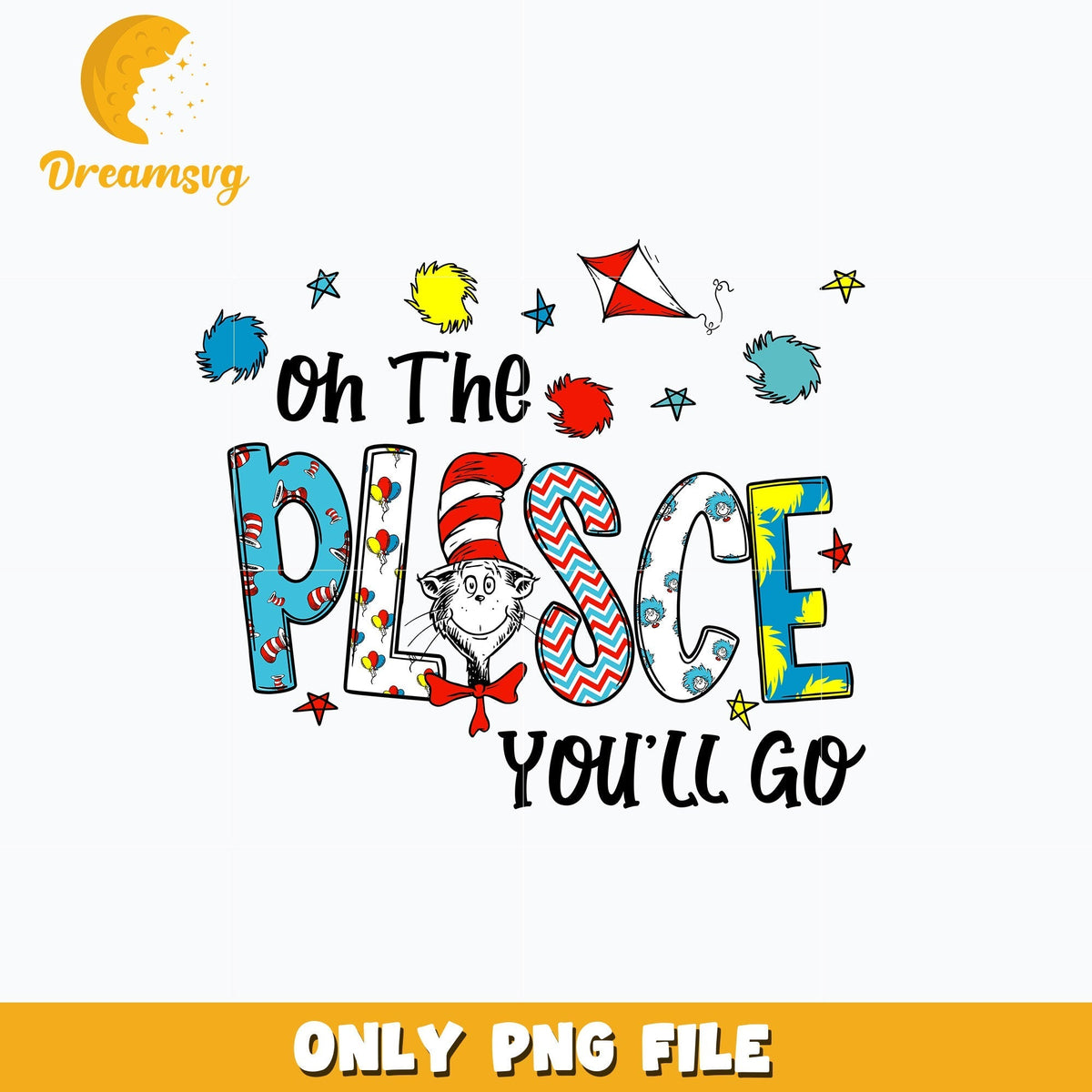 Color oh the places you will go Dr Seuss png
