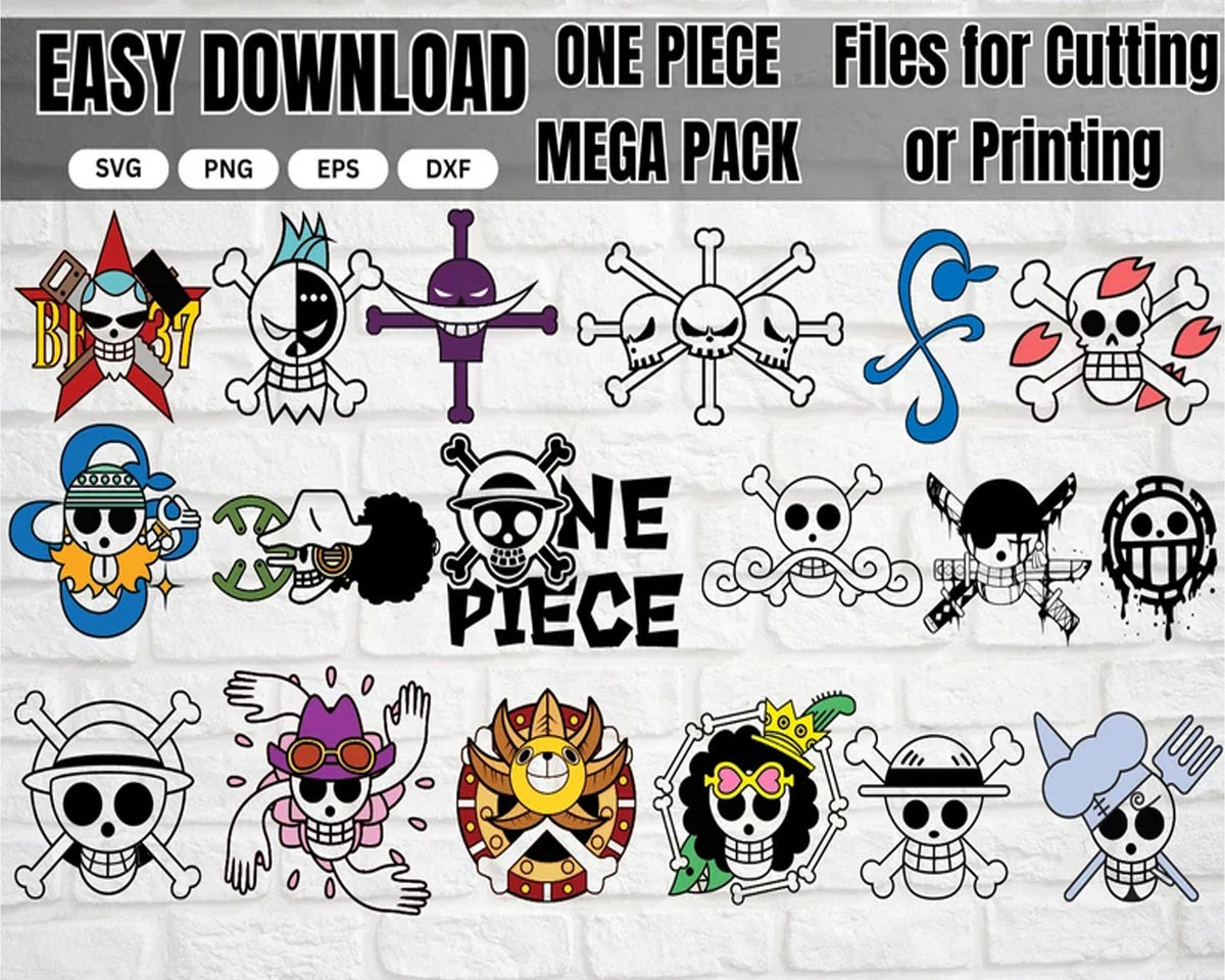 One piece svg bundle, One piece svg, png, eps, dxf