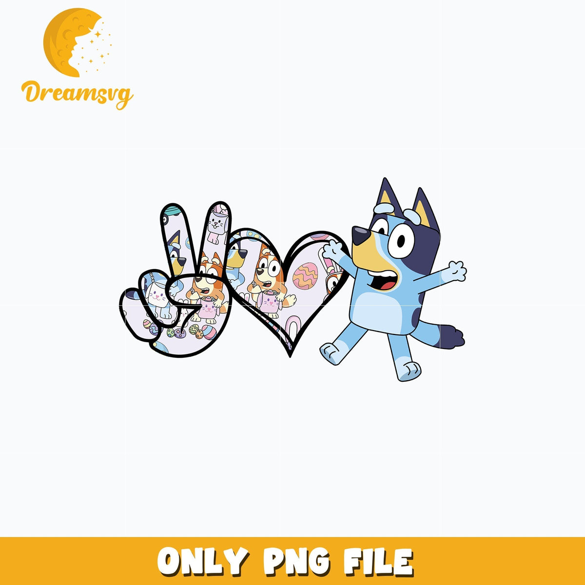 I love bluey cartoon png