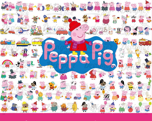 1400+ Peppa Pig Svg bundle - Instant Download