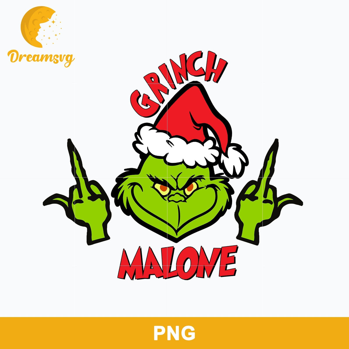 Grinch Malone Christmas PNG, Grinch Christmas PNG, Christmas PNG File.