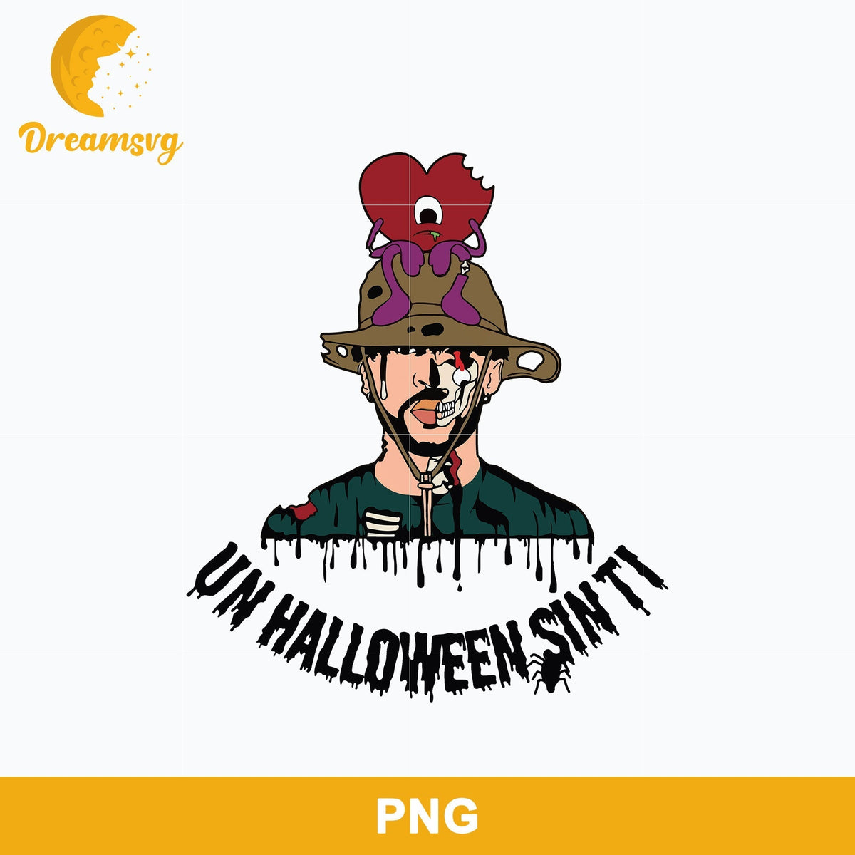 Halloween Bad Bunny Jason Voorhees Png, Un Halloween Sin Ti Png Digital file