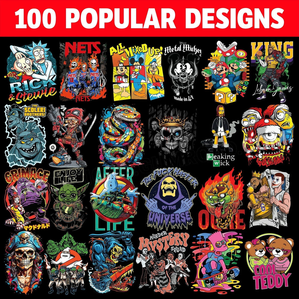 Popular T-shirt Bundle PNG