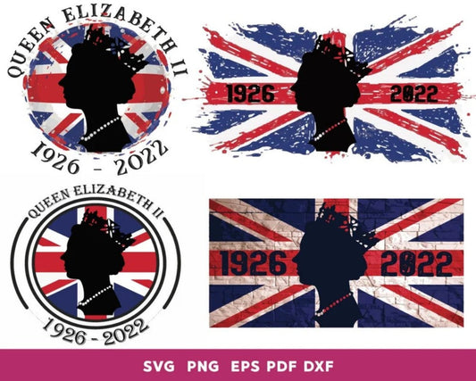 150+ Queen Elizabeth-II Svg, United Kingdom Queen Svg, In memory of Her majesty Queen Elizabeth-II bundle, Digital download
