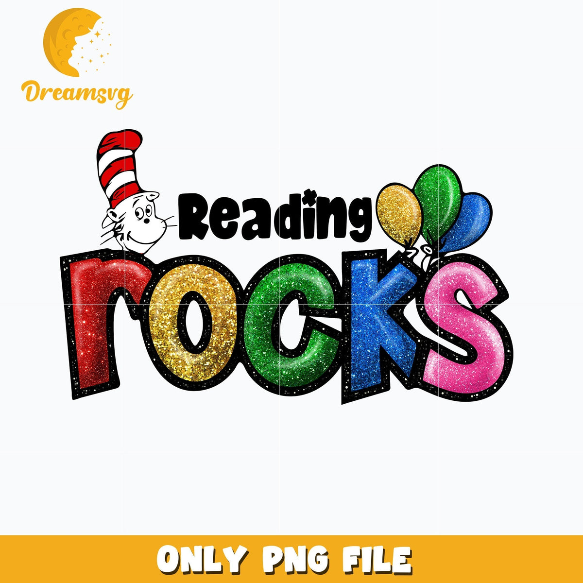 Dr seuss reading rocks png
