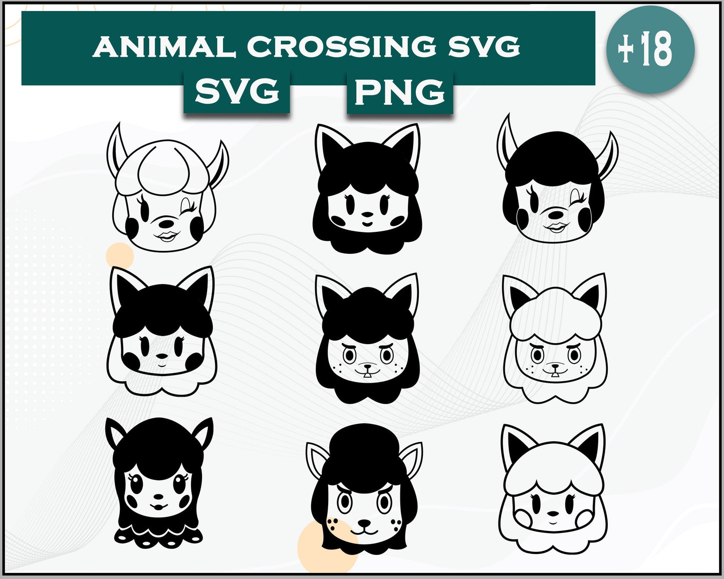 18+ Reese Cyrus Svg Bundle, Animal Crossing Svg Bundle, Animal Crossing Svg, Cartoon svg, png digital file