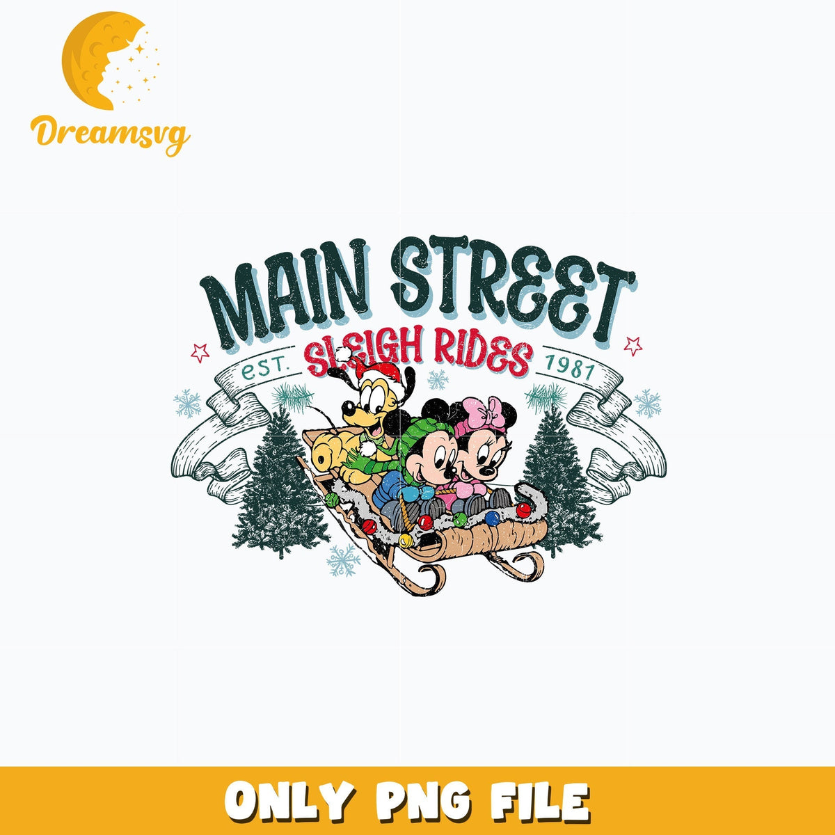 Mickey main street chrismas png