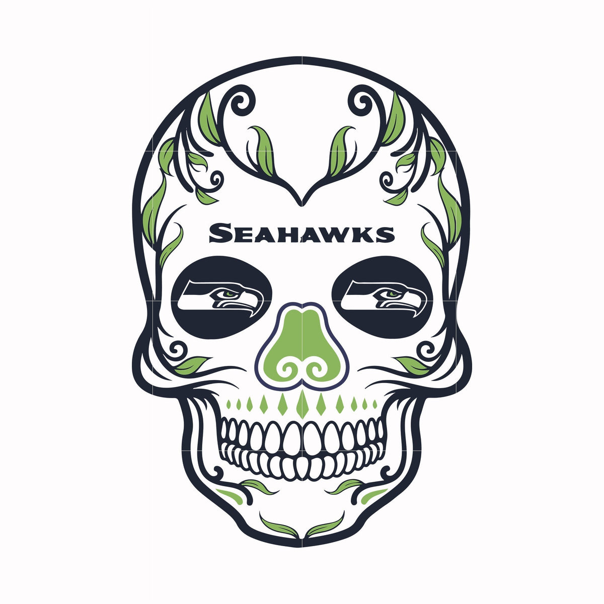 Seahawks skull, svg, png, dxf, eps file NFL0000131